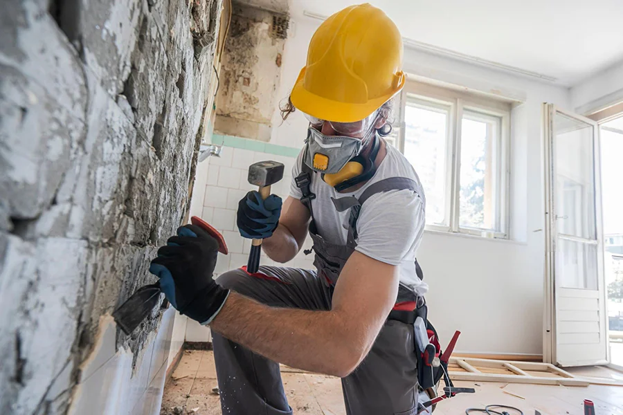 Cracked wall from foundation settlement